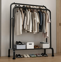 SpaceFlex Double-Rod Rolling Garment Rack