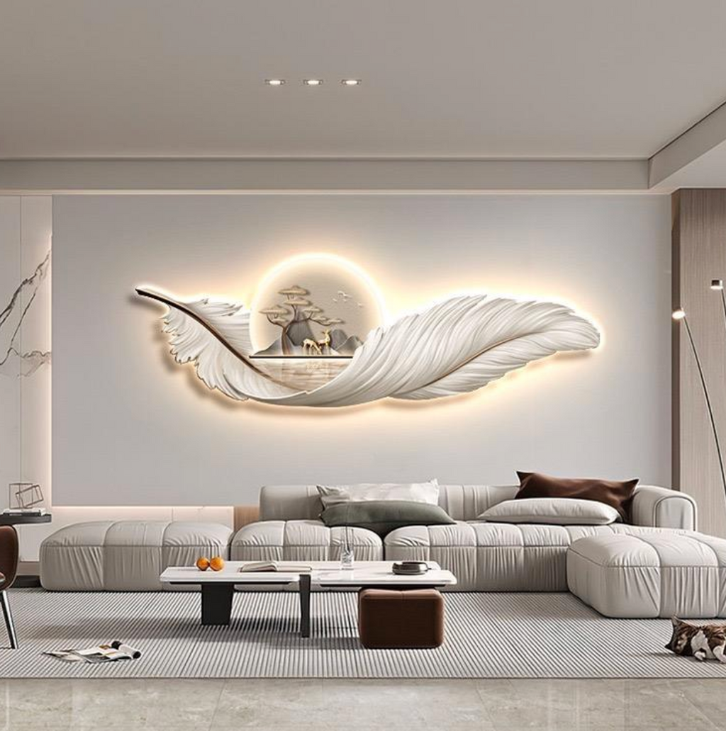 LumaBloom Gold LED Floral Wall Art